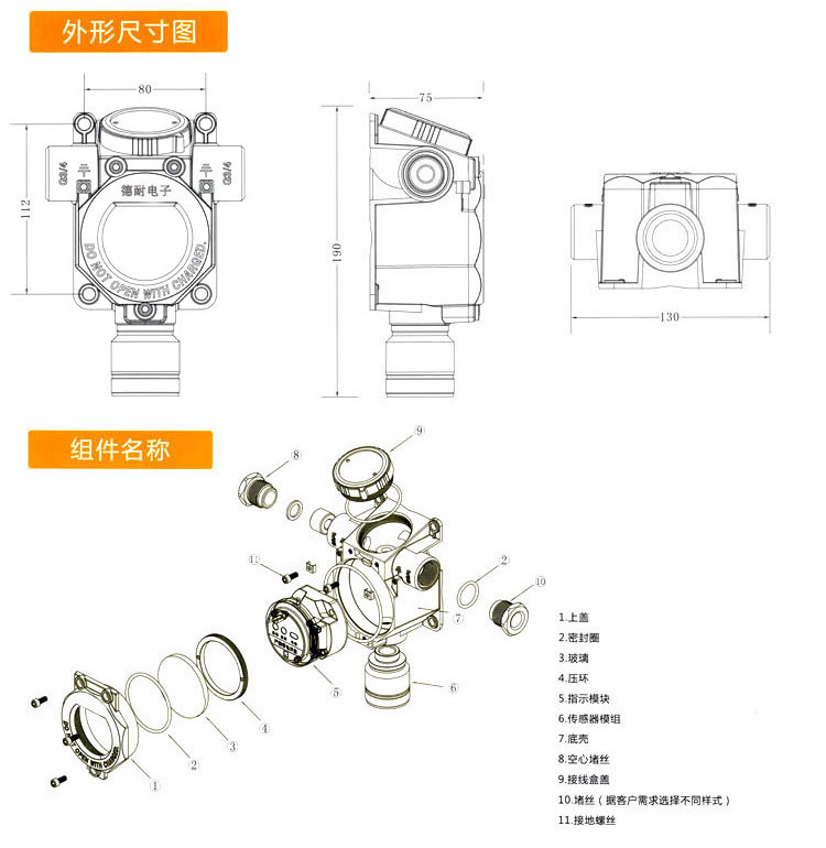 可燃氣體報警器說明