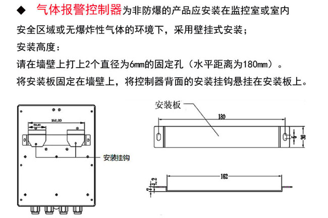 可燃氣體報警器安裝在墻壁