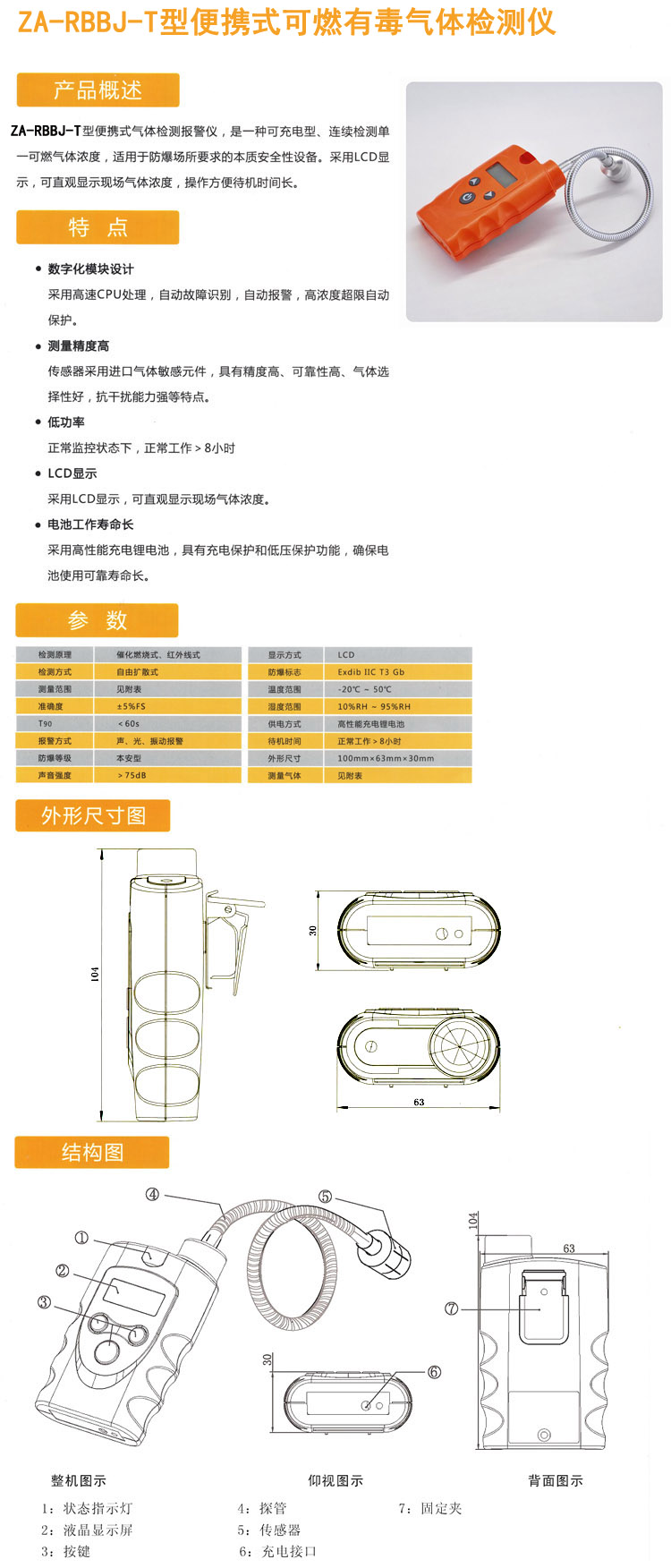 便攜式可燃?xì)怏w檢測儀